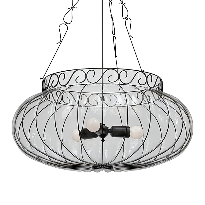 Exotic Elegance Harem Chandelier 3D model image 1