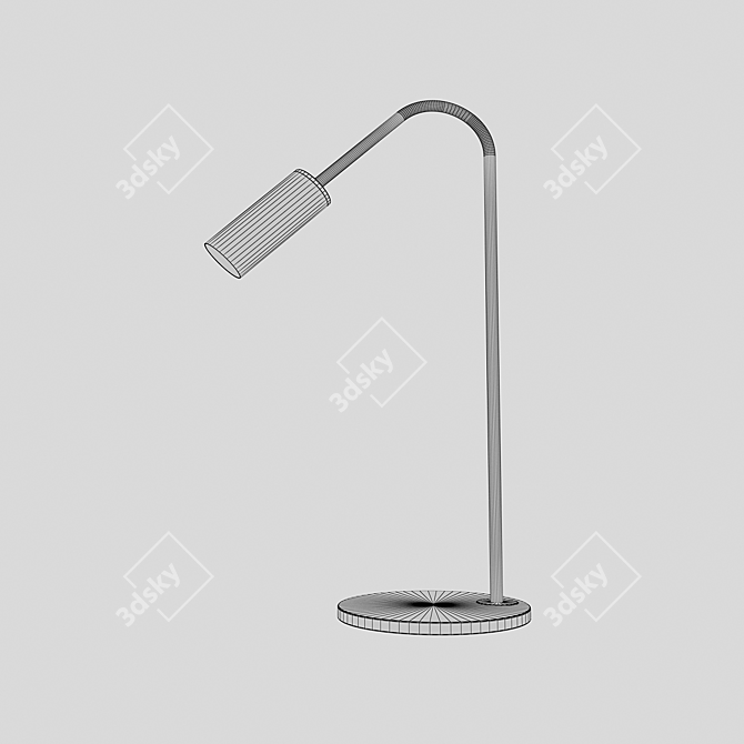 Elegant Gold Metal Table Lamp 3D model image 2