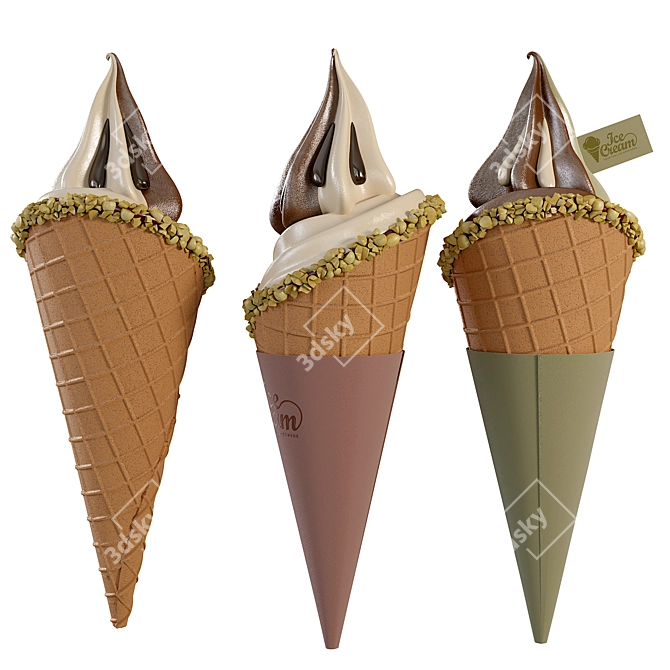 Gourmet Ice Cream 3D Model 3D model image 3