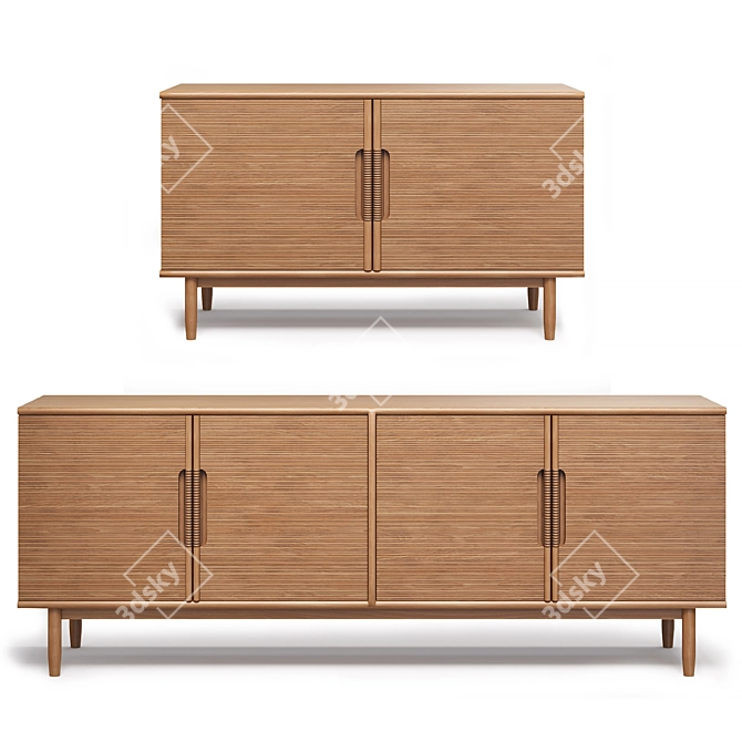 Melaly Oak Buffet-Anfilada, La Redoute 3D model image 2