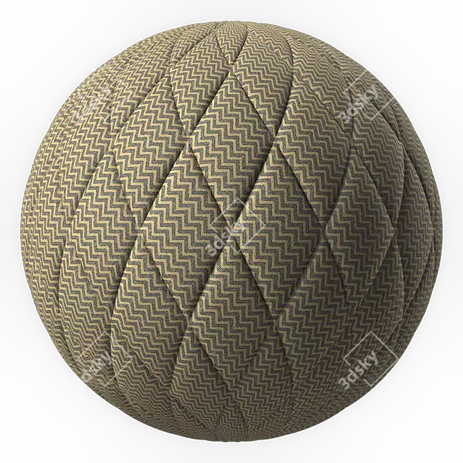 Luxury Stitched Velvet Fabric Texture 3D model image 6