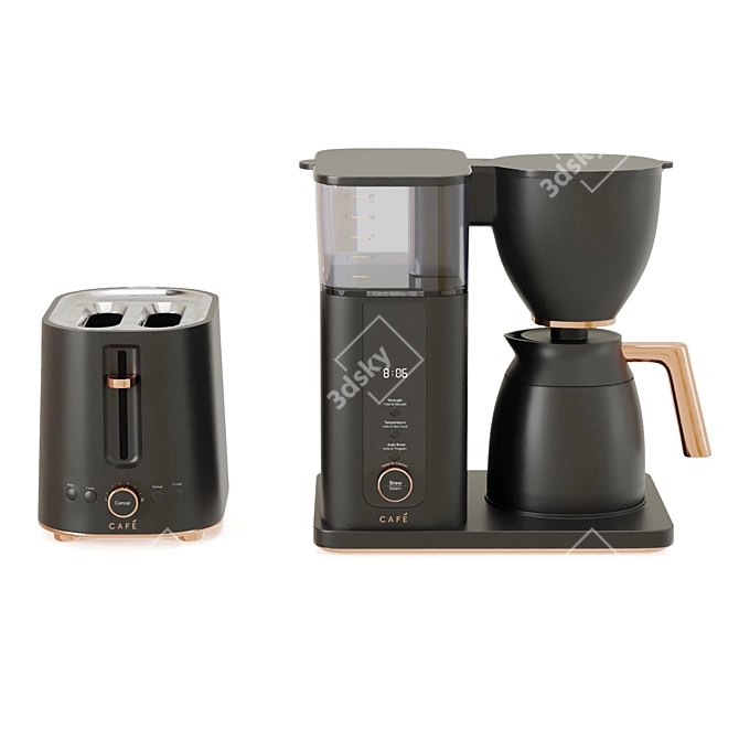 Customizable Coffee Maker & Toaster 3D model image 1