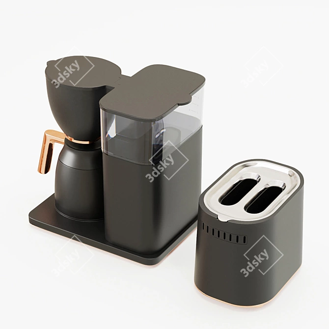 Customizable Coffee Maker & Toaster 3D model image 3