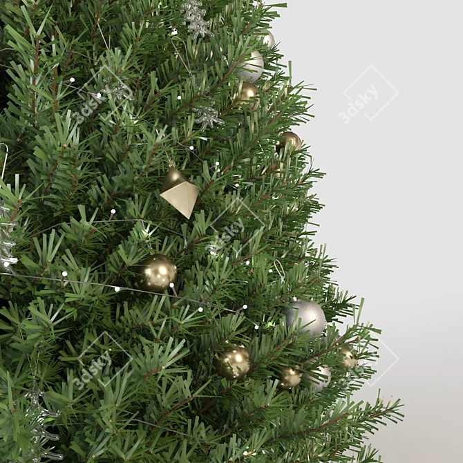 Festive Christmas Tree Set 3D model image 3