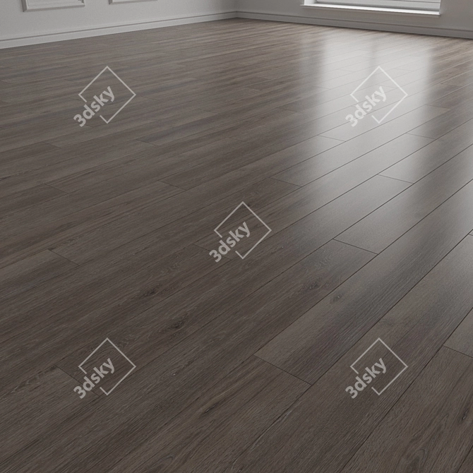 Premium Hardwood Laminate Flooring 3D model image 2