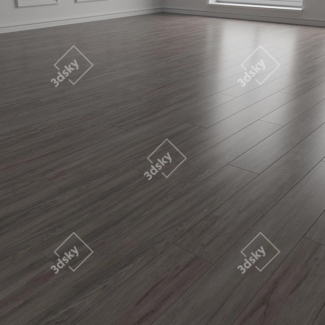 Dark Oak Laminate Flooring 3D model image 2