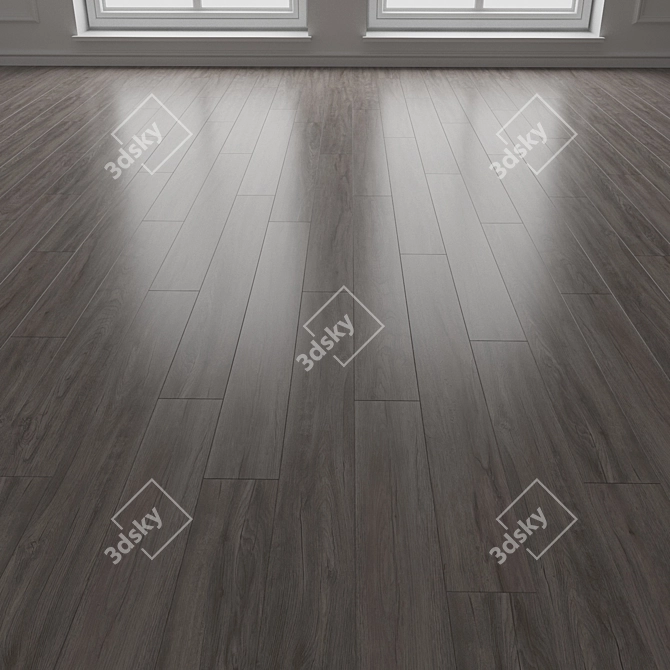 Dark Oak Laminate Flooring 3D model image 3