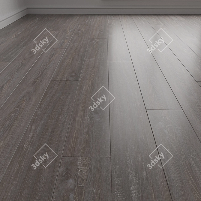 Premium Wood Parquet Flooring 3D model image 1