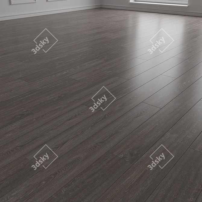 Premium Wood Parquet Flooring 3D model image 2