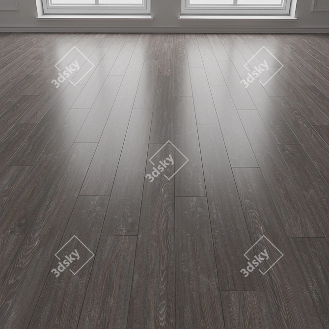 Premium Wood Parquet Flooring 3D model image 3