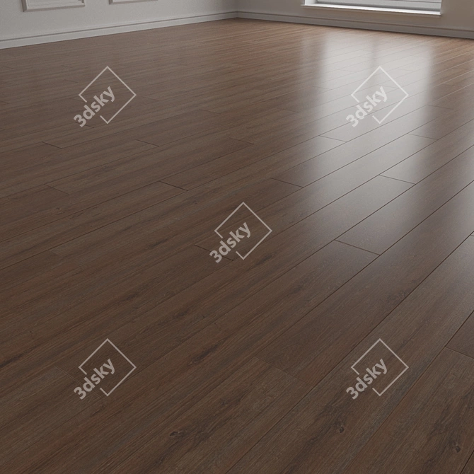 Engineered Wood Parquet Flooring 3D model image 2