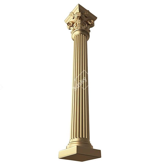 Elegant 3D Column Capital Model 3D model image 4