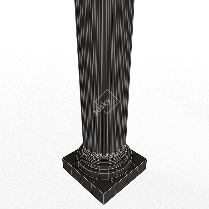 Elegant 3D Column Capital Model 3D model image 7