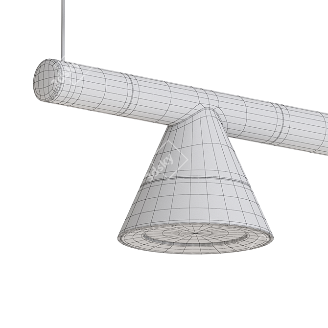 Sleek PROBE Pendant Rail Light 3D model image 4