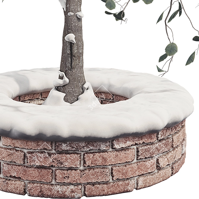 Winter Wonderland Outdoor Plant Set 3D model image 4