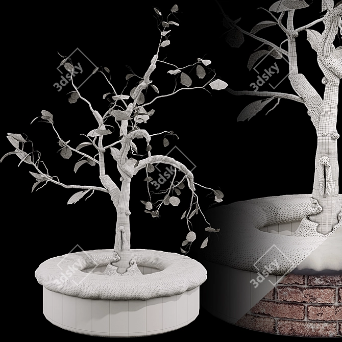 Winter Wonderland Outdoor Plant Set 3D model image 5