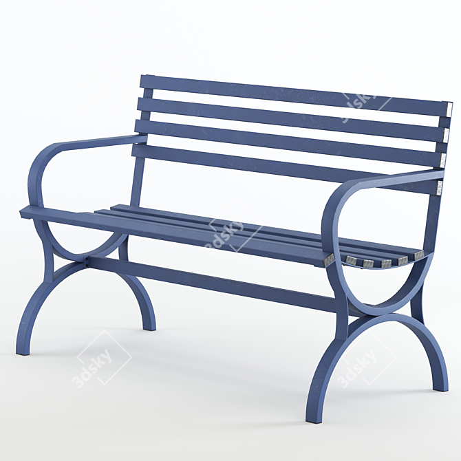 Modern Bench Design by Pouya 3D model image 2