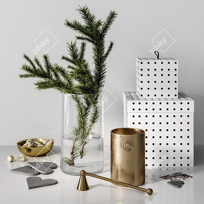 Festive Holiday Decor Set 3D model image 1