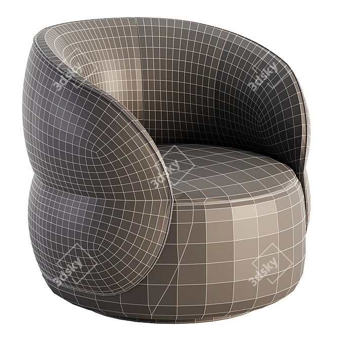 Stylish Clip Armchair from Ditre Italia 3D model image 6