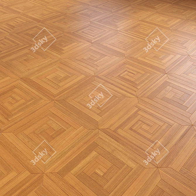 High-Quality 3D Parquet Model 3D model image 2