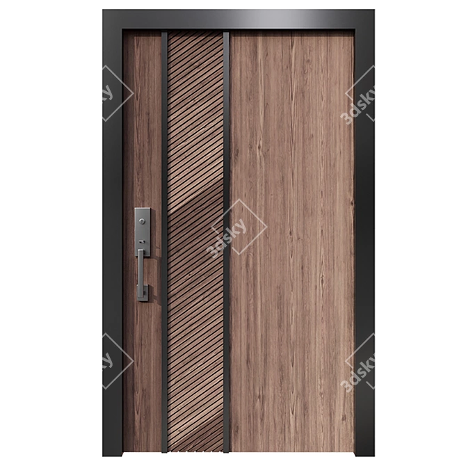 Versatile Entrance Door Collection 3D model image 4