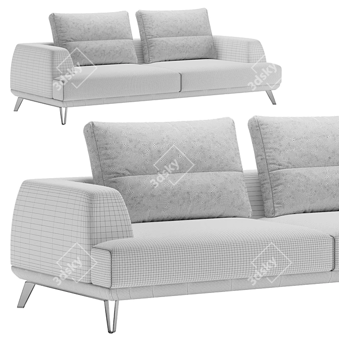 Elegant Italian Doge Sofa by Italia Lounge 3D model image 2