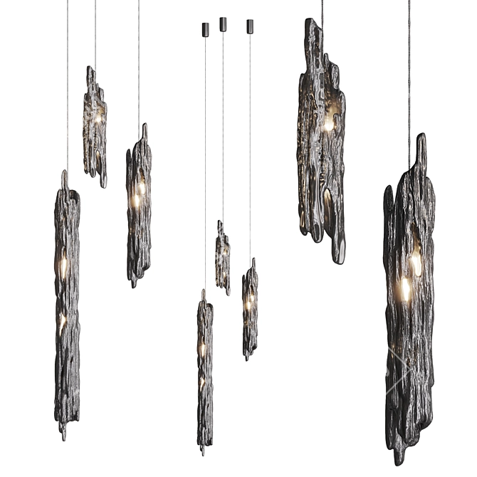 Teak Nardo Gray Pendant Lights 3D model image 1