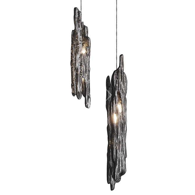 Teak Nardo Gray Pendant Lights 3D model image 3