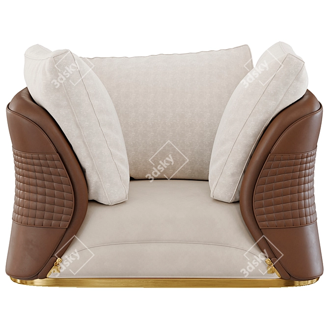 Elegant Vogue Armchair 2015 Model 3D model image 2