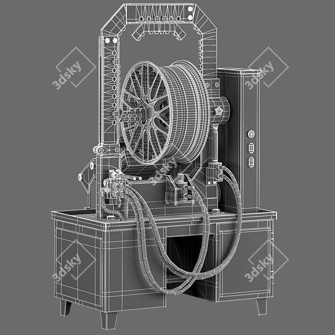 Wheel Rim Repair Stand 3D model image 4