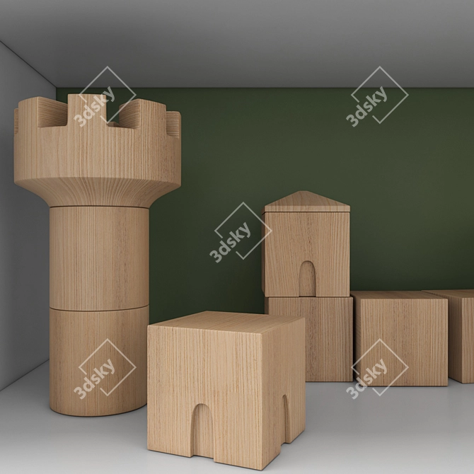 Kids Room Decor Set 3D model image 6