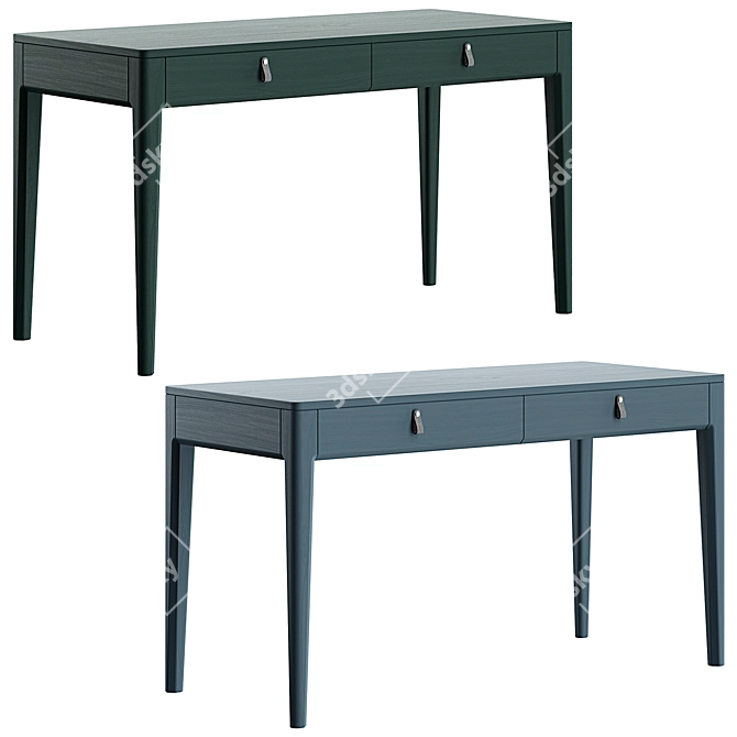 Modern Work Desk in Grey 3D model image 4