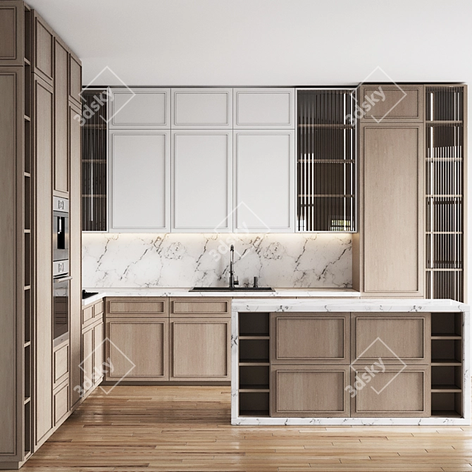 Modern Kitchen Appliance Set 3D model image 1