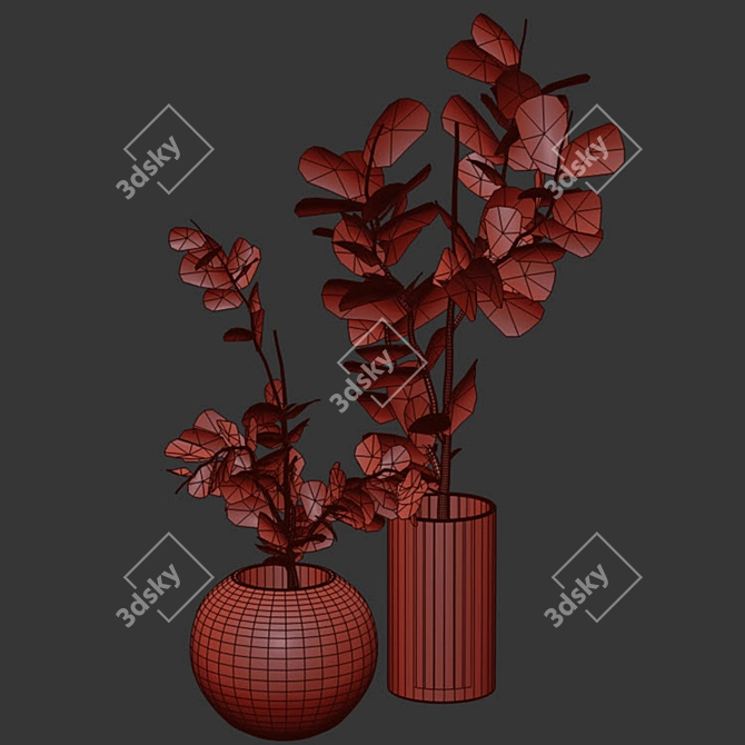 Modern Minimalist Interior Plant 07 3D model image 5