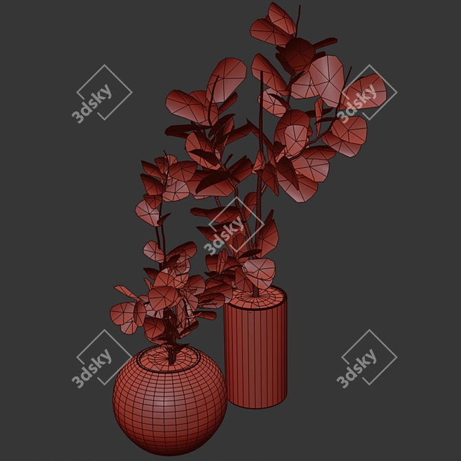 Modern Minimalist Interior Plant 07 3D model image 9