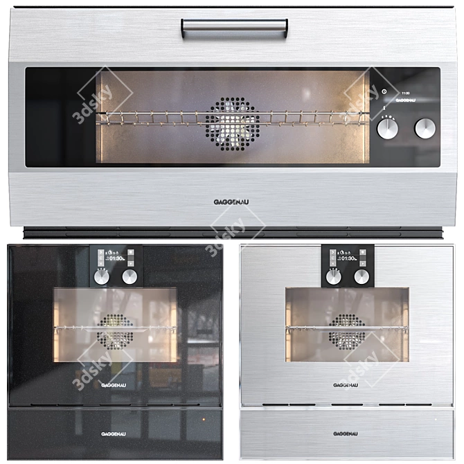 Gaggenau Oven Set with All Details 3D model image 4