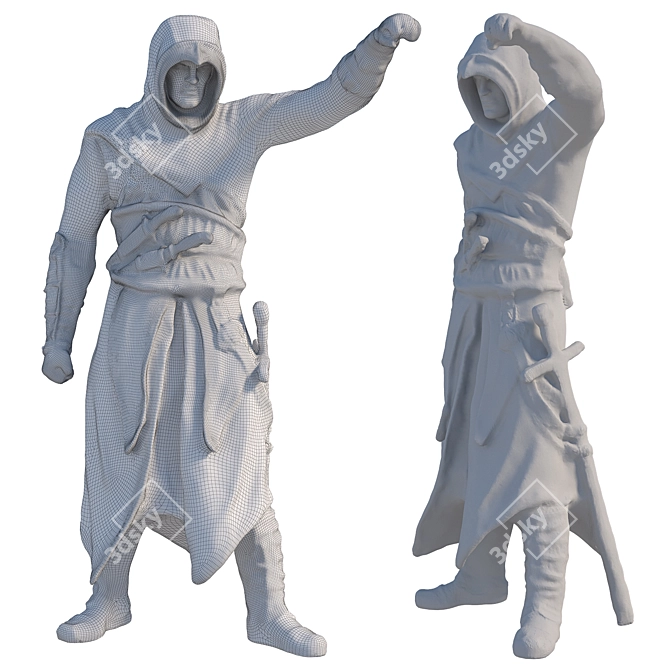 Assassin's Warrior Sculpture: 8K Textures 3D model image 4