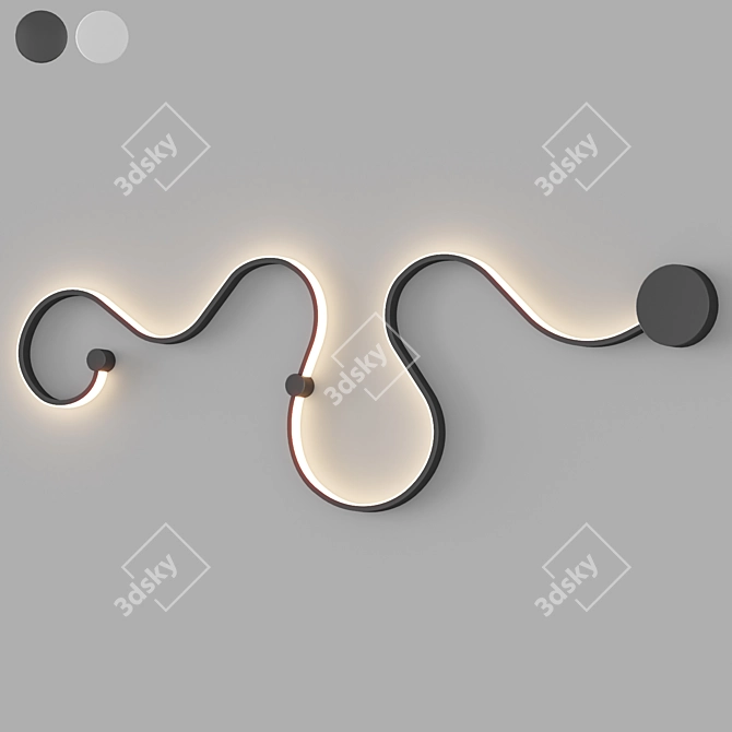 Iron Body LED Wall Sconce 3D model image 1