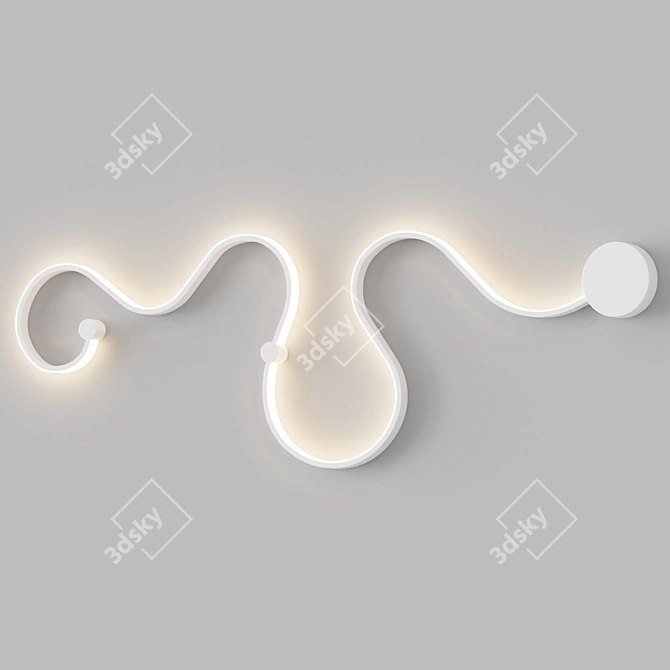 Iron Body LED Wall Sconce 3D model image 2