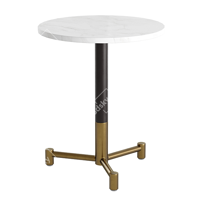 Scratch-Resistant Marble Dining Table 3D model image 1