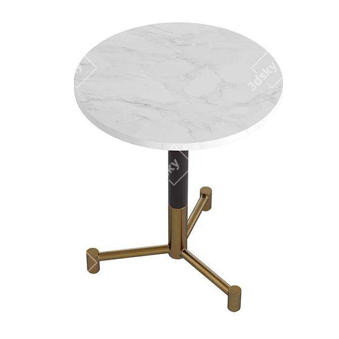 Scratch-Resistant Marble Dining Table 3D model image 3