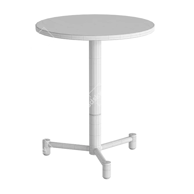 Scratch-Resistant Marble Dining Table 3D model image 4