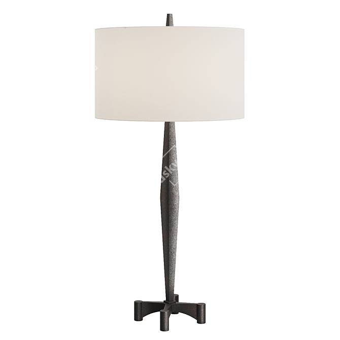 Industrial Style Black Table Lamp 3D model image 1