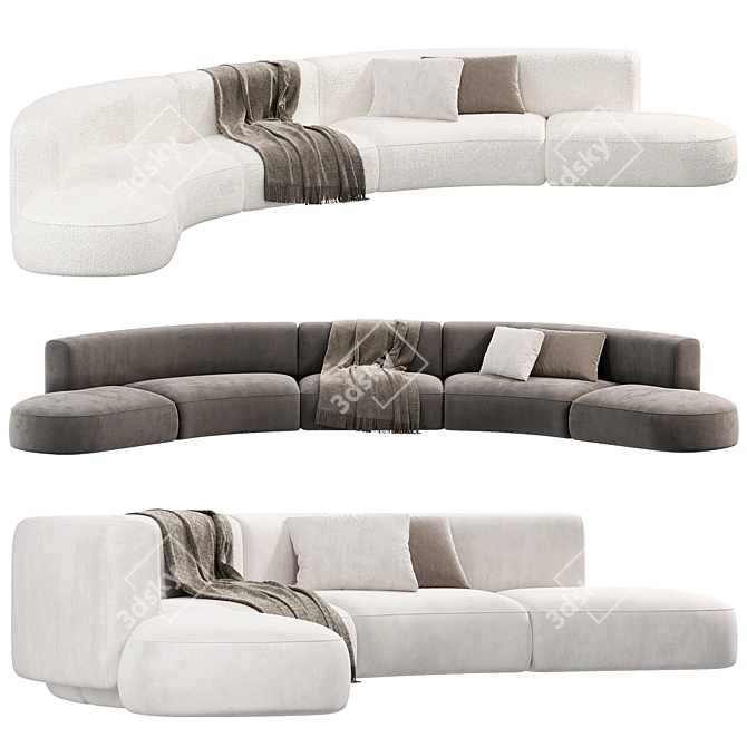 Modern JEFF Sofa Pedrali Design 3D model image 1