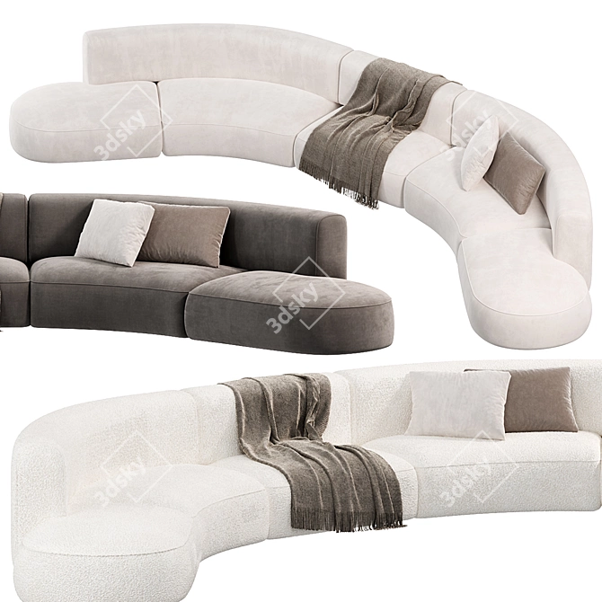 Modern JEFF Sofa Pedrali Design 3D model image 2