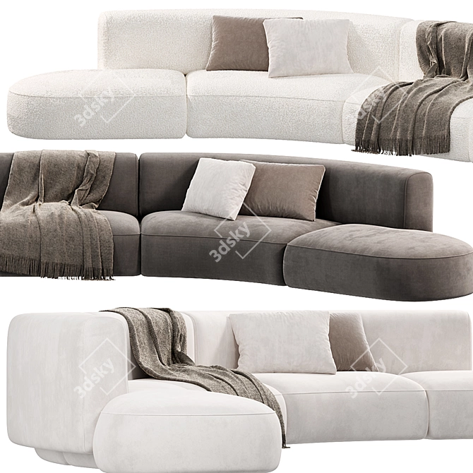 Modern JEFF Sofa Pedrali Design 3D model image 3