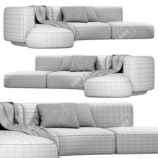 Modern JEFF Sofa Pedrali Design 3D model image 4