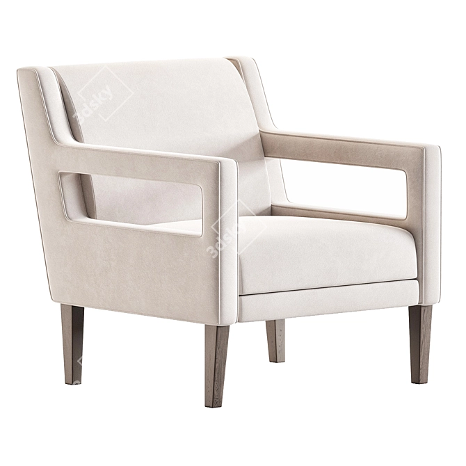 Stylish Madison Park Tyley Armchair 3D model image 1