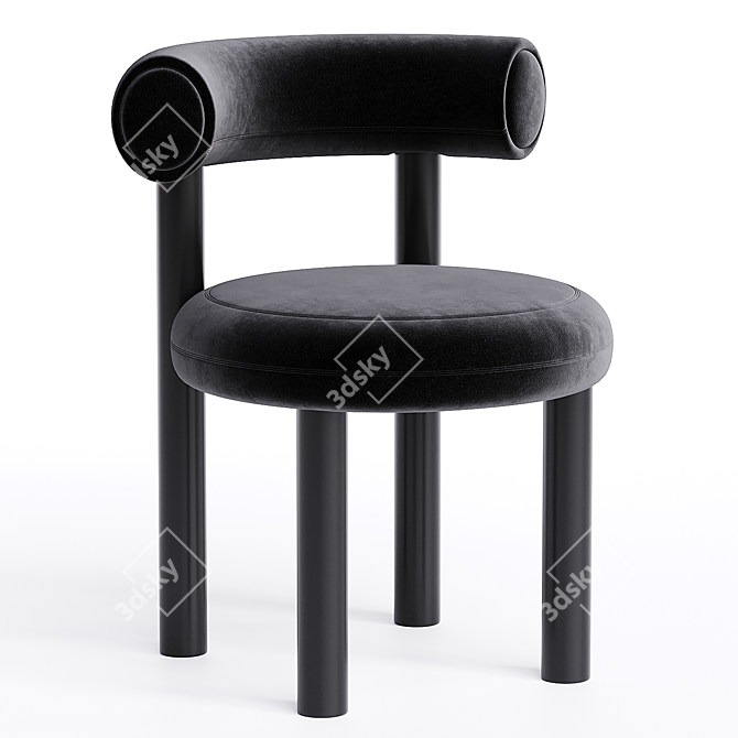 Modern Fat Dining Chair 2014 3D model image 2