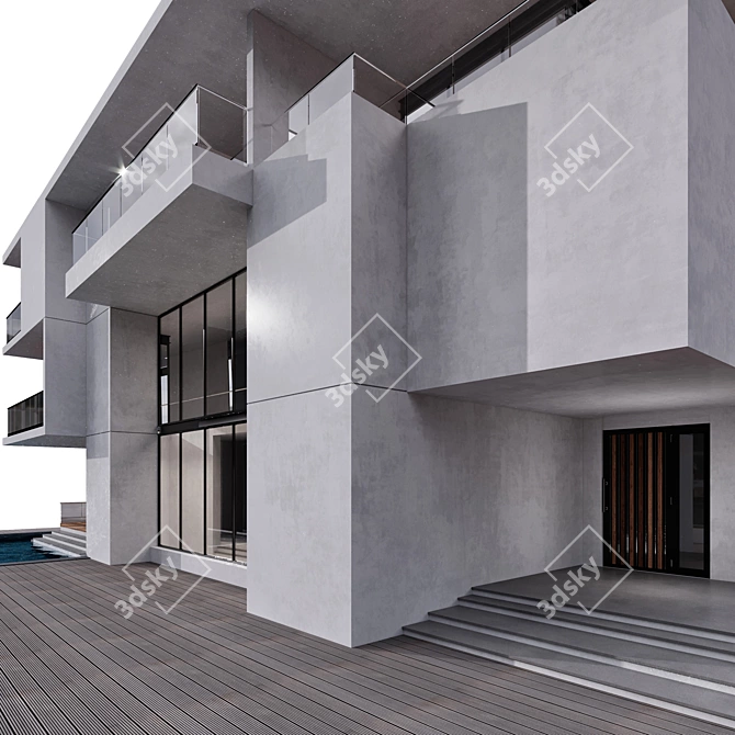 Modern Architectural House Design Kit 3D model image 3